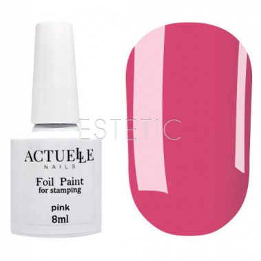 Actuelle Nails Лак-фарба для стемпінгу Pink (рожевий), 8 мл 