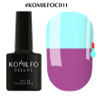 Гель-лак Komilfo DeLuxe Termo №C011 (приглушений, бузково-рожевий, при нагріванні - блакитний), 8 мл