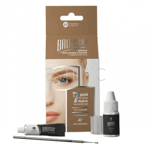 Bronsun Набор для домашнего окрашивания с эффектом хны №6 Коричневый (7 мл)