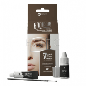 Bronsun Набор для домашнего окрашивания с эффектом хны №7 Темно-коричневый (7 мл)