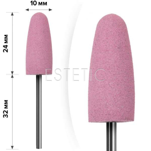 Полірувальник силіконовий М-77/1 Груша рожева 10*24 мм (м'яка)