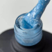 Фото 3 - Valeri Base Potal №055 - цветная база для гель-лака (светло-голубой с серебристой поталью), 6 мл