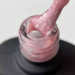 Фото 3 - Valeri Base Potal №054 - кольорова база для гель-лаку (рожево-персиковий із сріблястою поталлю), 12 мл 