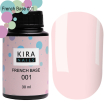 Kira Nails French Base №001 - камуфлююча база (ніжно-рожевий), 30 мл, бочонок