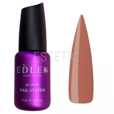 Edlen Professional French Rubber Base №043 - Камуфлирующая база для гель-лака (тепло-коричневый), 9 мл