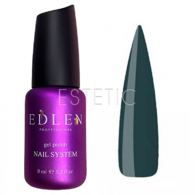 Edlen Professional French Rubber Base №054 - Камуфлирующая база для гель-лака (темно-зеленый), 9 мл