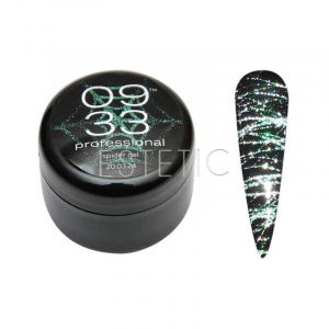 0933 Professional Spider gel №5 (Green) - Светоотражающий гель-паутинка (зеленый), 5 мл