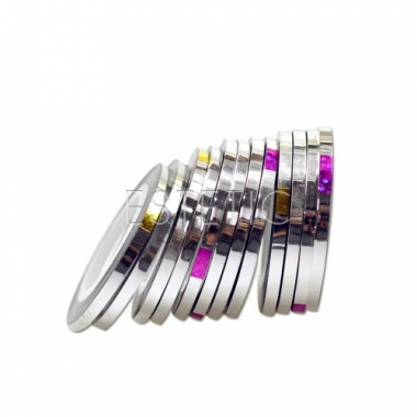 Стрічка для дизайну нігтів mART (срібло), 3 мм 