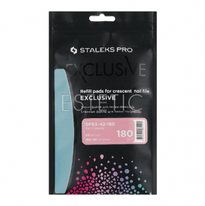 STALEKS PRO DFEX-42-180 Сменные файлы для пилки полумесяц EXCLUSIVE 42 180 грит (50шт)