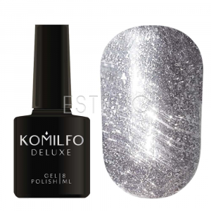 KOMILFO Гель-лак Liquid Glam Gel №GG002 (сріблясто-сірий), 8 мл