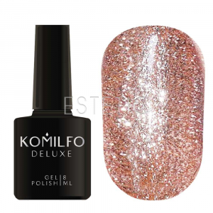 KOMILFO Гель-лак Liquid Glam Gel №GG005 (рожевий), 8 мл