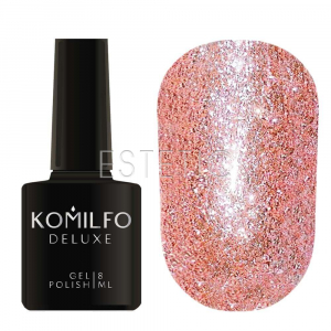 KOMILFO Гель-лак Liquid Glam Gel №GG007 (насичено рожевий), 8 мл