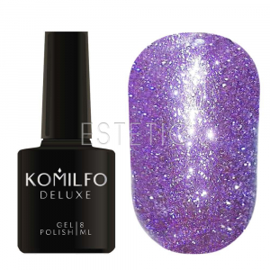 KOMILFO Гель-лак Liquid Glam Gel №GG008 (фіолетовий), 8 мл