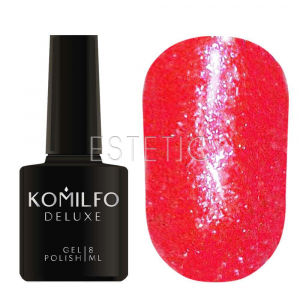 KOMILFO Гель-лак Liquid Glam Gel №GG012 (кораловий), 8 мл