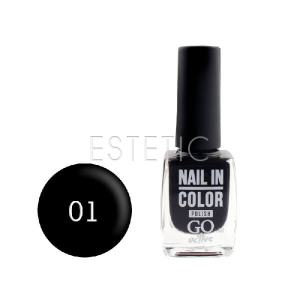 Лак для ногтей Go Active Nail Polish Nail in Color №01 (черный), 10 мл
