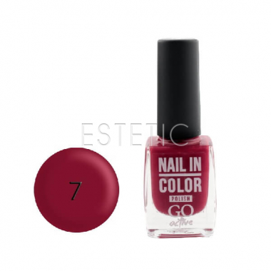 Лак для нігтів Go Active Nail Polish Nail in Color №07 (рожево-винний), 10 мл 