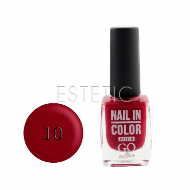 Лак для нігтів Go Active Nail Polish Nail in Color №10 (вишневий джем), 10 мл 