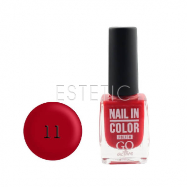 Лак для нігтів Go Active Nail Polish Nail in Color №11 (червоний), 10 мл 