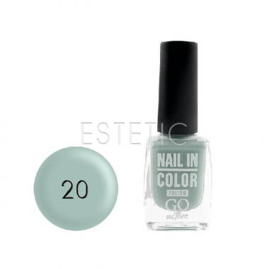 Лак для ногтей Go Active Nail Polish Nail in Color №20 (пепельно-мятный), 10 мл