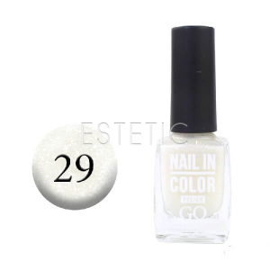 Лак для ногтей Go Active Nail Polish Nail in Color №29 (молочно-прозрачный с золотой слюдой), 10 мл