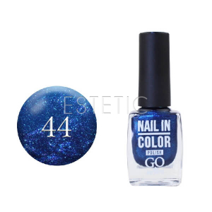 Лак для ногтей Go Active Nail Polish Nail in Color №44 (морской синий с шиммером), 10 мл