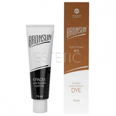Bronsun Eyebrow & Eyelashes DUY №5 Light Brown - Фарба для брів та вій (світло-коричневий), 15 мл