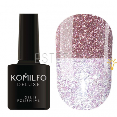 Komilfo Гель-лак Luminous Collection L002 (рожево-бузковий, світловідбиваючий), 8 мл