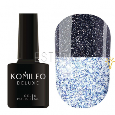 Komilfo Гель-лак Luminous Collection L007 (темний синьо-сірий, світловідбиваючий), 8 мл