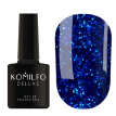 Гель-лак Komilfo Stardust Glitter №003 (насичений синій з блискітками), 8 мл 