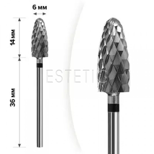 1М-110 Твердосплавная насадка Кукуруза 2XC Черная Black 6*14