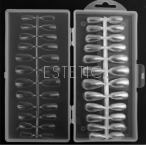 Тіпси-форми гелеві мигдаль напівматові прозорі, 240 шт