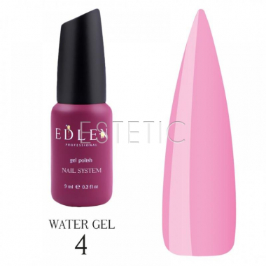 Edlen Professional Water Gel №04 - Рідкий моделюючий гель №04 (ніжний рожевий), 9 мл