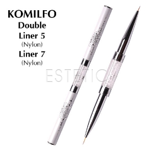 Пензль для розпису подвійний Komilfo Double Liner 5 (Nylon)/Liner 7 (Nylon)