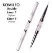 Пензль для розпису подвійний Komilfo Double Liner 7 (Nylon)/Liner 9 (Nylon)