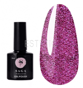 SAGA Professional Fiery Gel №10 - Гель-лак світловідбиваючий №10 (фуксія), 8 мл