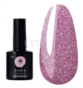 SAGA Professional Fiery Gel №14 - Гель-лак світловідбиваючий №14 (лілово-рожевий), 8 мл