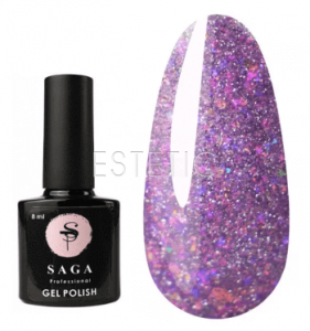 SAGA Professional Fiery Gel №17 - Гель-лак світловідбиваючий №17 (бузково-рожевий), 8 мл