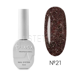 SAGA Professional Fiery Gel №21 - Гель-лак світловідбиваючий №21 (коричневий), 8 мл