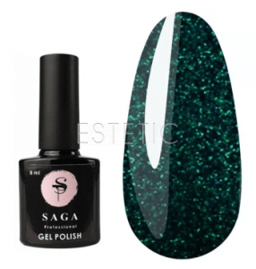 SAGA Professional Fiery Gel №23 - Гель-лак світловідбиваючий №23 (смарагдовий), 8 мл