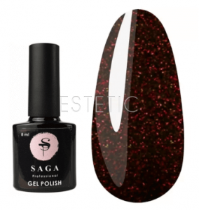 SAGA Professional Fiery Gel №24 - Гель-лак світловідбиваючий №24 (бордовий), 8 мл