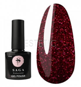 SAGA Professional Fiery Gel №25 - Гель-лак світловідбиваючий №25 (червоно-рожевий), 8 мл