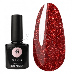 SAGA Professional Fiery Gel №03 - Гель-лак світловідбиваючий №03 (червоний), 8 мл