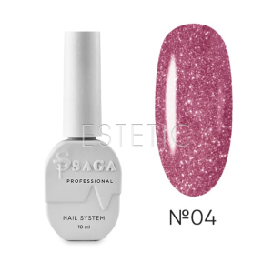 SAGA Professional Fiery Gel №04 - Гель-лак светоотражающий №04 (нежно-розовый), 8 мл