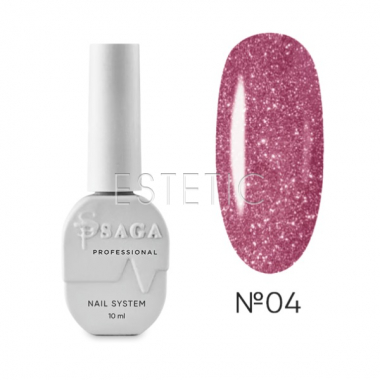 SAGA Professional Fiery Gel №04 - Гель-лак светоотражающий №04 (нежно-розовый), 8 мл