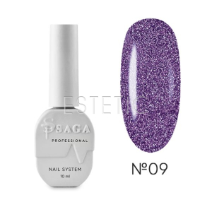 SAGA Professional Fiery Gel №09 - Гель-лак светоотражающий №09 (фиолетовый), 8 мл