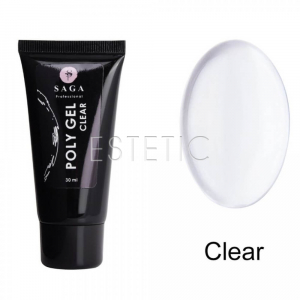 Полигель SAGA Professional POLY GEL Clear (прозрачный), 30 мл