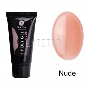 Полигель SAGA Professional POLY GEL Nude (нюдовый), 30 мл