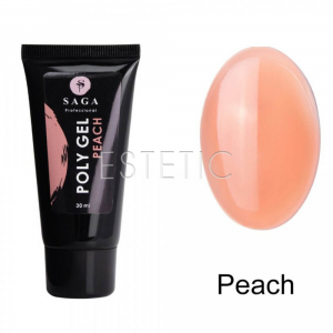 Полигель SAGA Professional POLY GEL Peach (персиковый), 30 мл