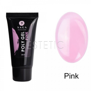 Полигель SAGA Professional POLY GEL Pink (розовый), 30 мл