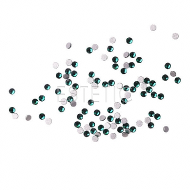 Komilfo Стрази копія Сваровські Emerald, розмір 3 (100 штук в упаковці)
